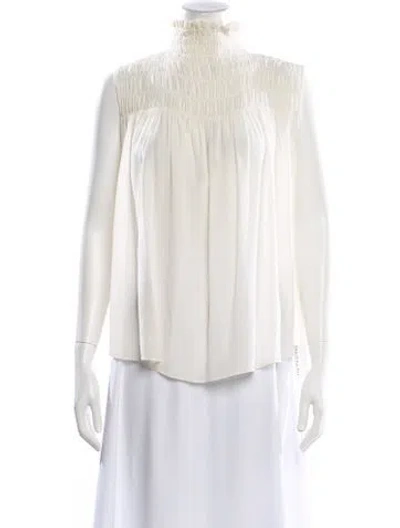 Pre-owned Frame Silk Turtleneck Blouse