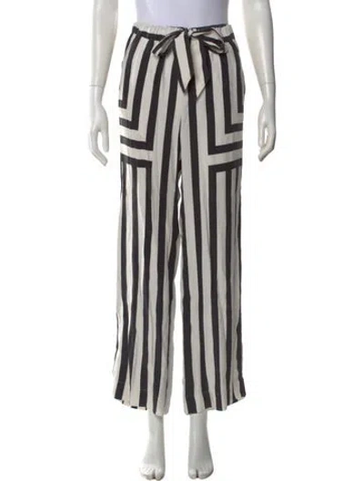 Pre-owned Frame Silk Wide Leg Pants In Black