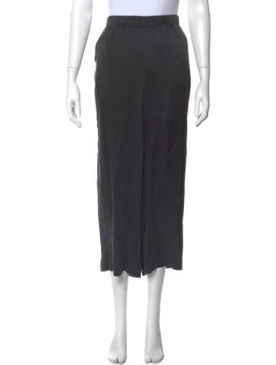 Pre-owned Frame Silk Wide Leg Pants In Gray