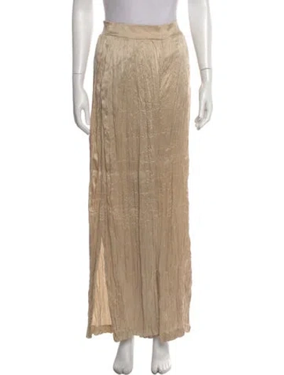 Pre-owned Frame Silk Wide Leg Pants In Neutral