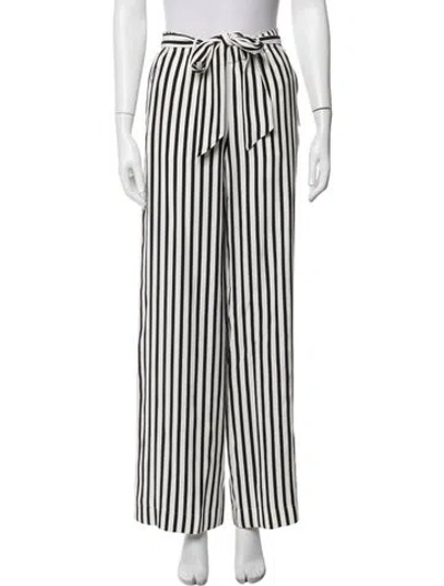 Pre-owned Frame Silk Wide Leg Pants W/ Tags In Black/white