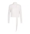 Frame Silk Wisp Tie Blouse In White
