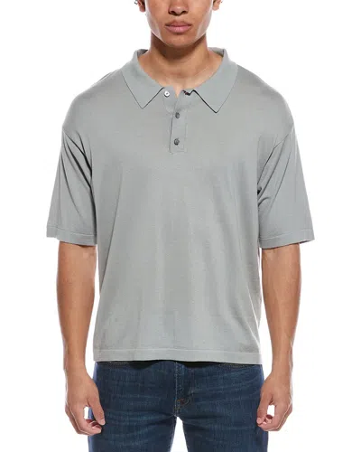 Frame Silk-blend Polo Sweater In Multi