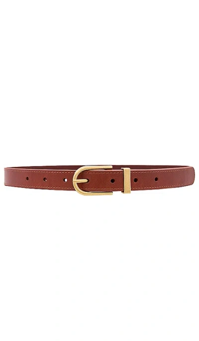 Frame Simple Art Deco Belt In Whiskey