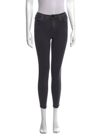 Pre-owned Frame Skinny Leg Pants In Black