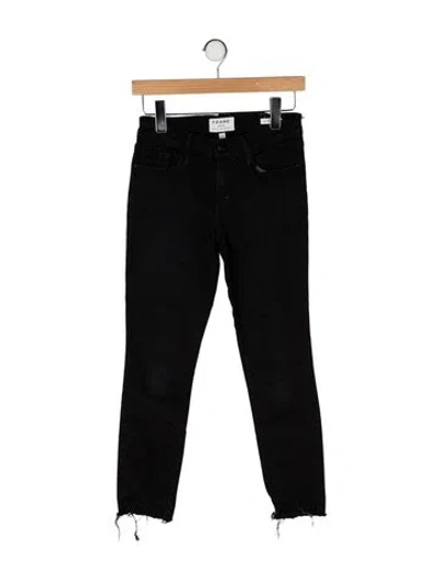 Pre-owned Frame Skinny Leg Pants In Black