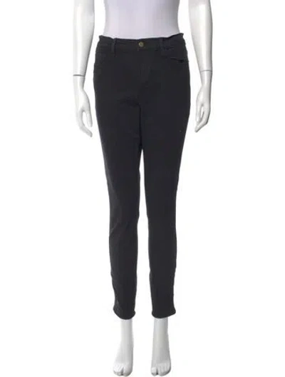 Pre-owned Frame Skinny Leg Pants In Black