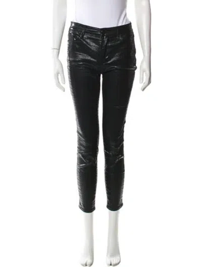 Pre-owned Frame Skinny Leg Pants In Black