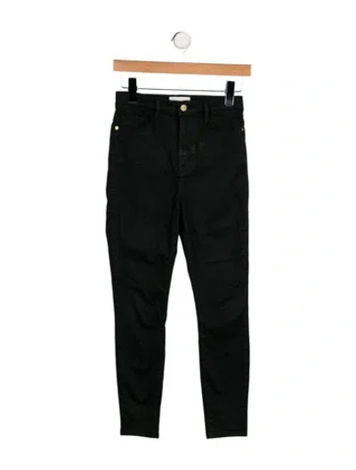 Pre-owned Frame Skinny Leg Pants In Black