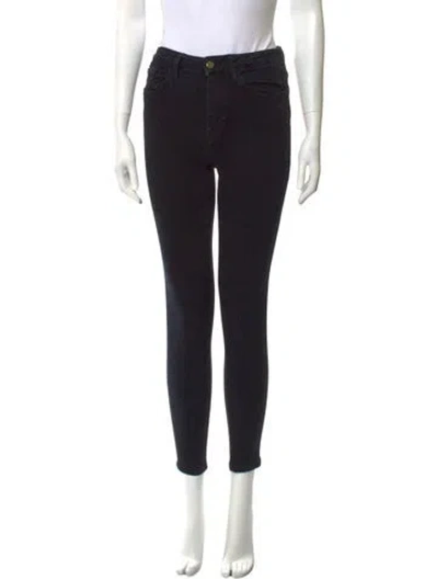 Pre-owned Frame Skinny Leg Pants In Black