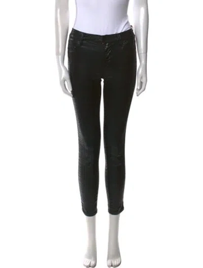 Pre-owned Frame Skinny Leg Pants In Black