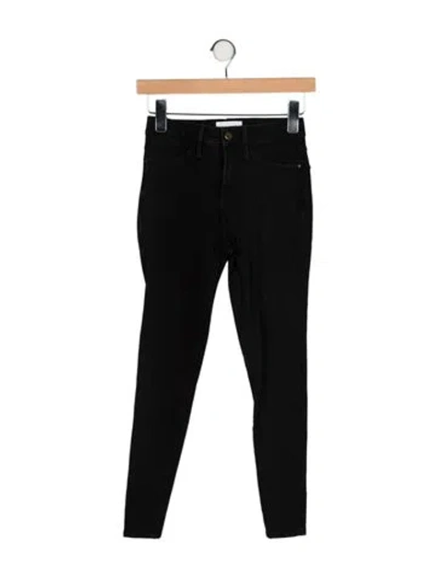 Pre-owned Frame Skinny Leg Pants In Black