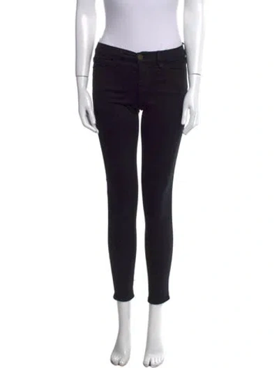 Pre-owned Frame Skinny Leg Pants In Black