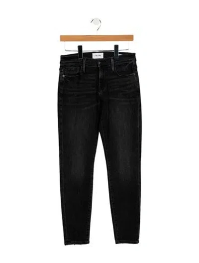 Pre-owned Frame Skinny Leg Pants In Black