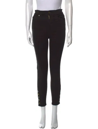 Pre-owned Frame Skinny Leg Pants In Black