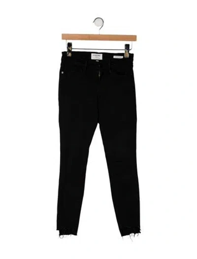 Pre-owned Frame Skinny Leg Pants In Black