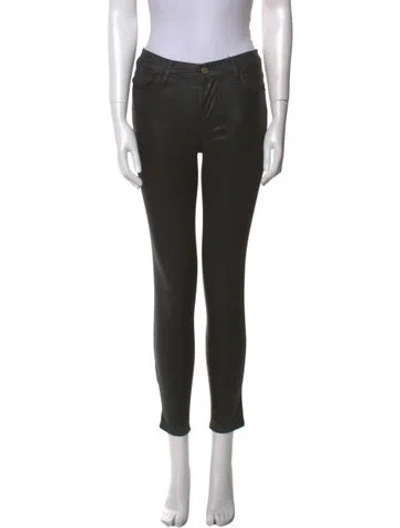 Pre-owned Frame Skinny Leg Pants In Black