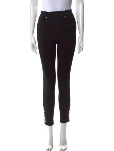 Pre-owned Frame Skinny Leg Pants In Black