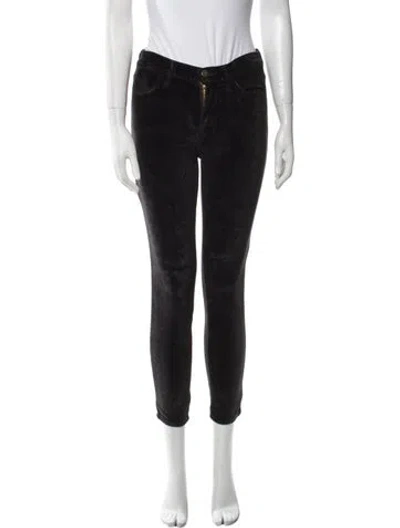 Pre-owned Frame Skinny Leg Pants In Black