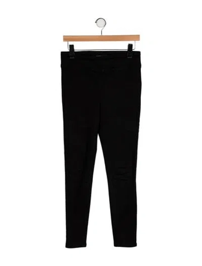 Pre-owned Frame Skinny Leg Pants In Black
