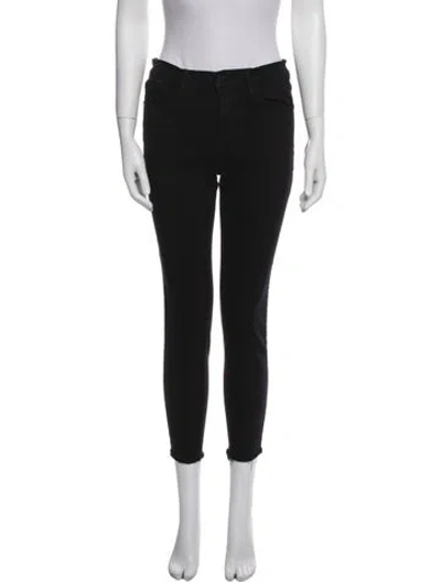 Pre-owned Frame Skinny Leg Pants In Black