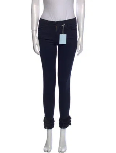 Pre-owned Frame Skinny Leg Pants In Black