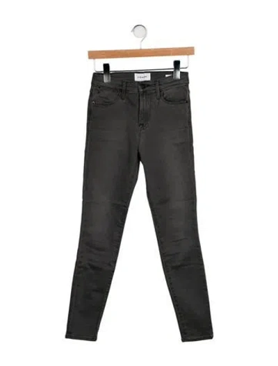 Pre-owned Frame Skinny Leg Pants In Black