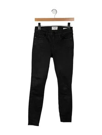 Pre-owned Frame Skinny Leg Pants In Black