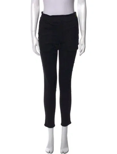 Pre-owned Frame Skinny Leg Pants In Black