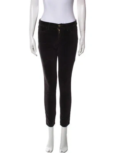 Pre-owned Frame Skinny Leg Pants In Black