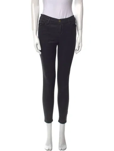 Pre-owned Frame Skinny Leg Pants In Black