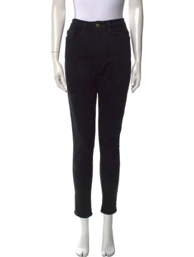 Pre-owned Frame Skinny Leg Pants In Black