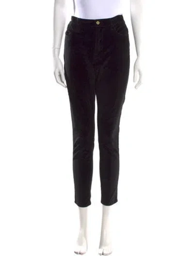 Pre-owned Frame Skinny Leg Pants In Black
