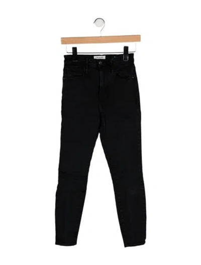 Pre-owned Frame Skinny Leg Pants In Black