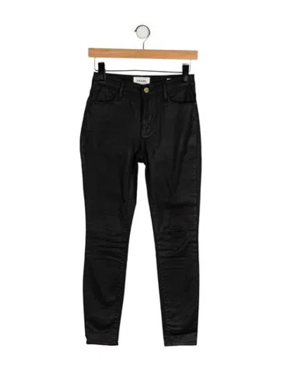 Pre-owned Frame Skinny Leg Pants In Black