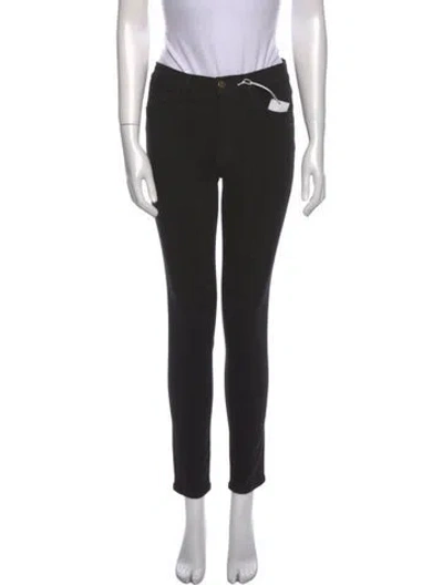 Pre-owned Frame Skinny Leg Pants In Black