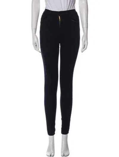Pre-owned Frame Skinny Leg Pants In Black