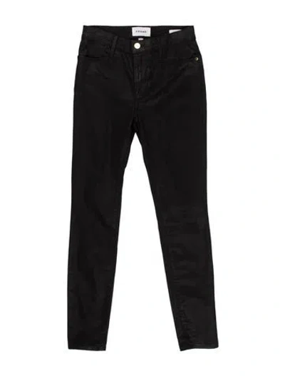 Pre-owned Frame Skinny Leg Pants In Black