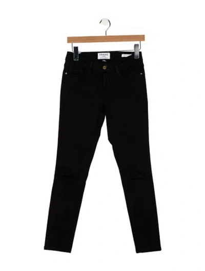 Pre-owned Frame Skinny Leg Pants In Black