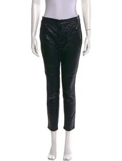 Pre-owned Frame Skinny Leg Pants In Black