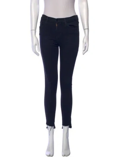 Pre-owned Frame Skinny Leg Pants In Black