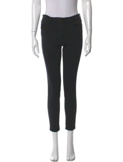 Pre-owned Frame Skinny Leg Pants In Black