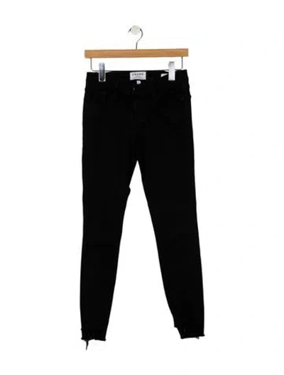 Pre-owned Frame Skinny Leg Pants In Black
