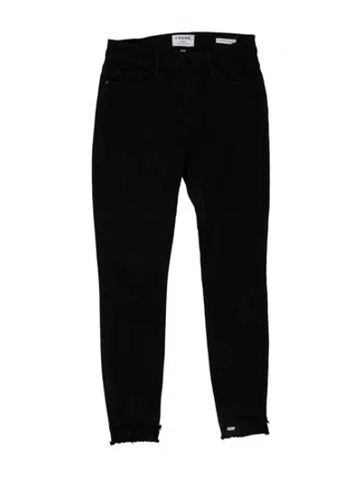 Pre-owned Frame Skinny Leg Pants In Black