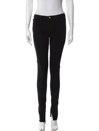 Pre-owned Frame Skinny Leg Pants In Black