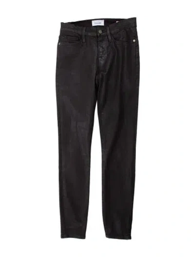 Pre-owned Frame Skinny Leg Pants In Black
