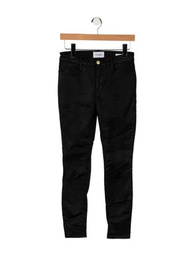 Pre-owned Frame Skinny Leg Pants In Black