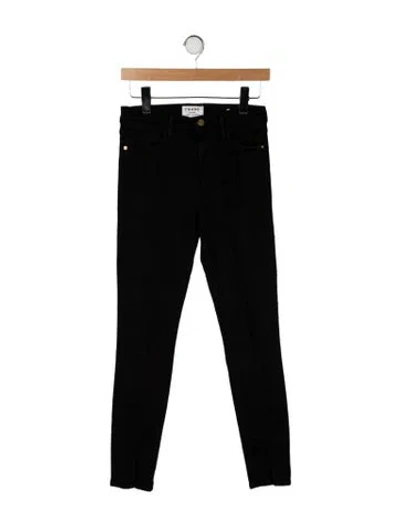 Pre-owned Frame Skinny Leg Pants In Black
