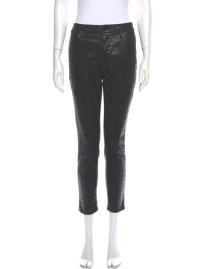 Pre-owned Frame Skinny Leg Pants In Black