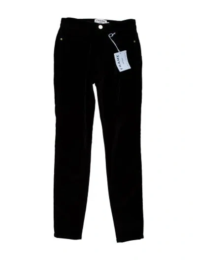 Pre-owned Frame Skinny Leg Pants In Black